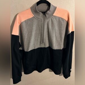 ZELOS Women’s 1/2 Zip Sweater in Gray, Black, and Pink